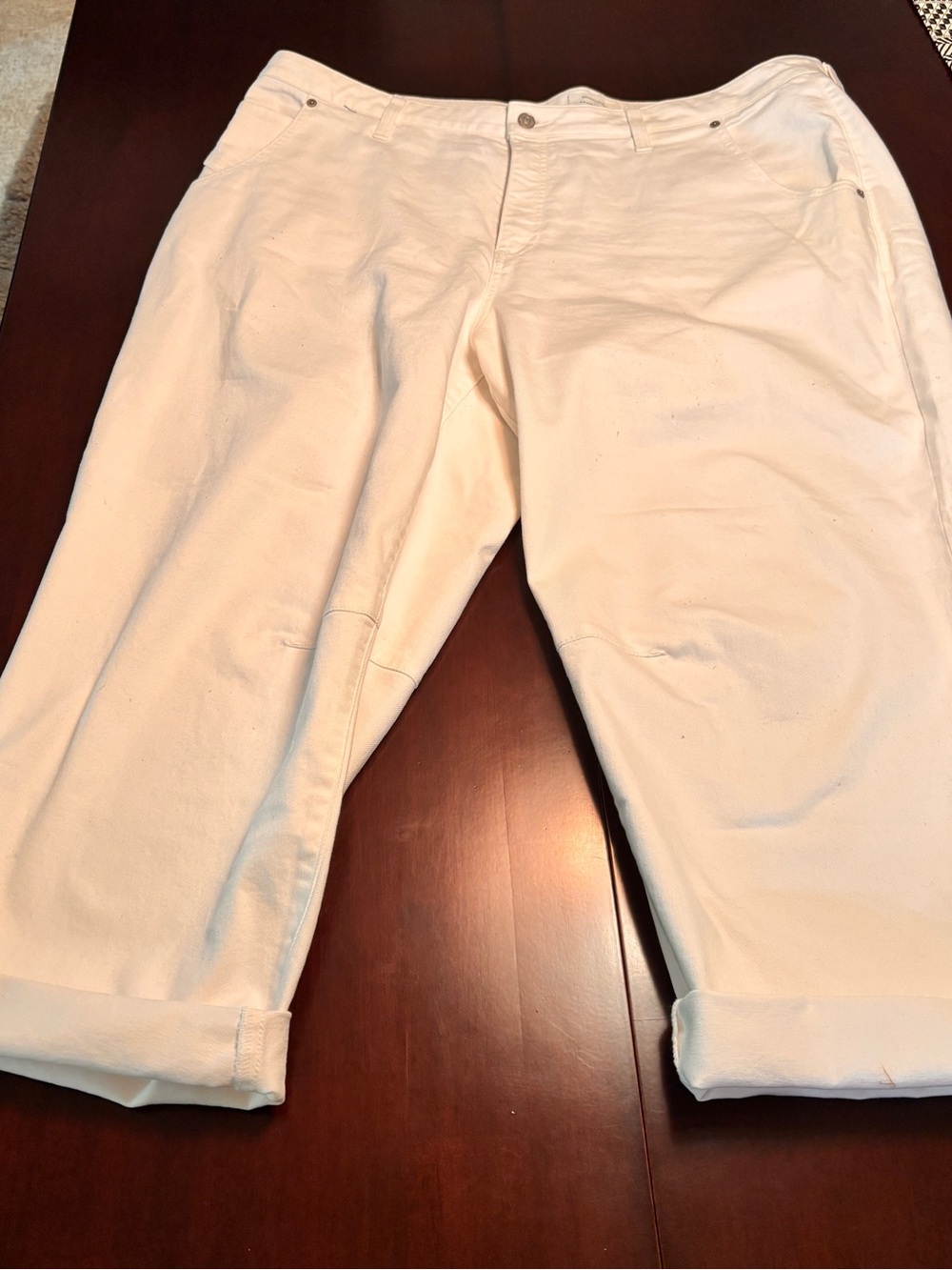 Banana Republic White Mid-Rise Barrel Jean